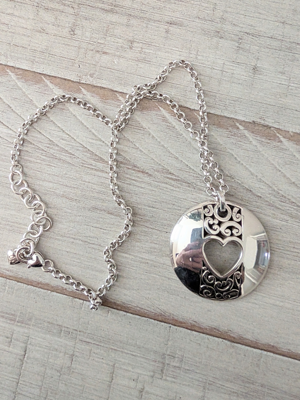 Brighton Bon Amie Circle Pendant Heart Necklace